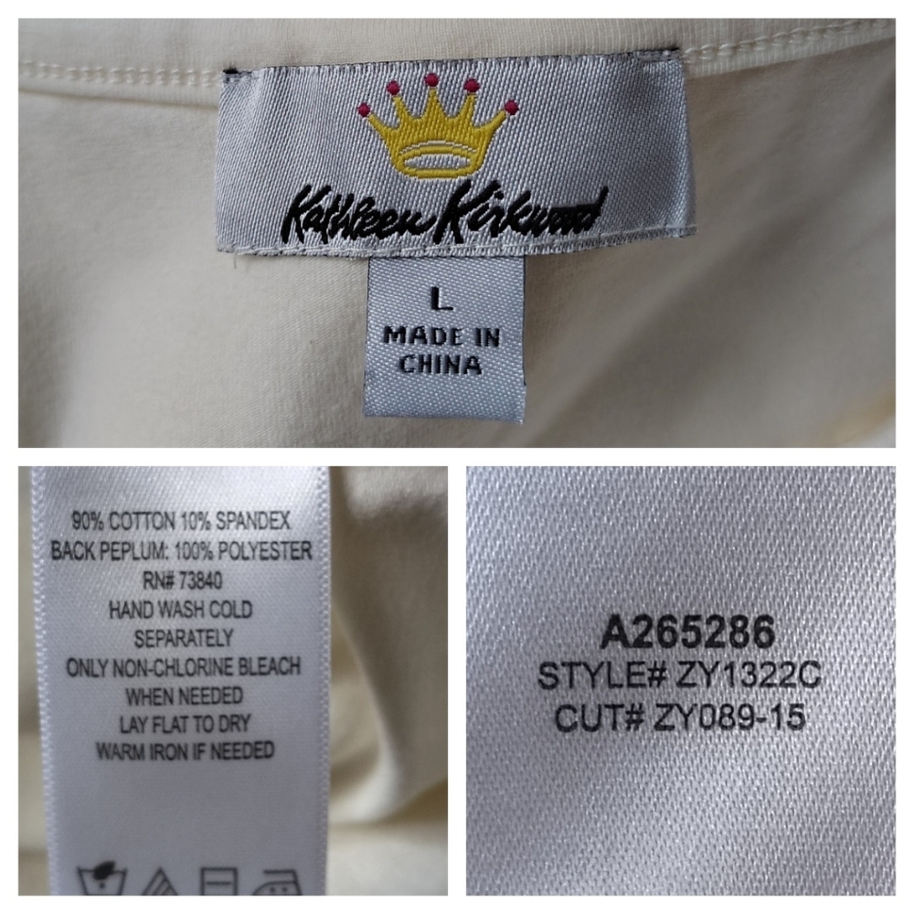 Kathleen Kirkwood‎ Swing Cami Sheer Georgette Back Peplum Pleated Tank Top Ivory - Picture 3 of 11